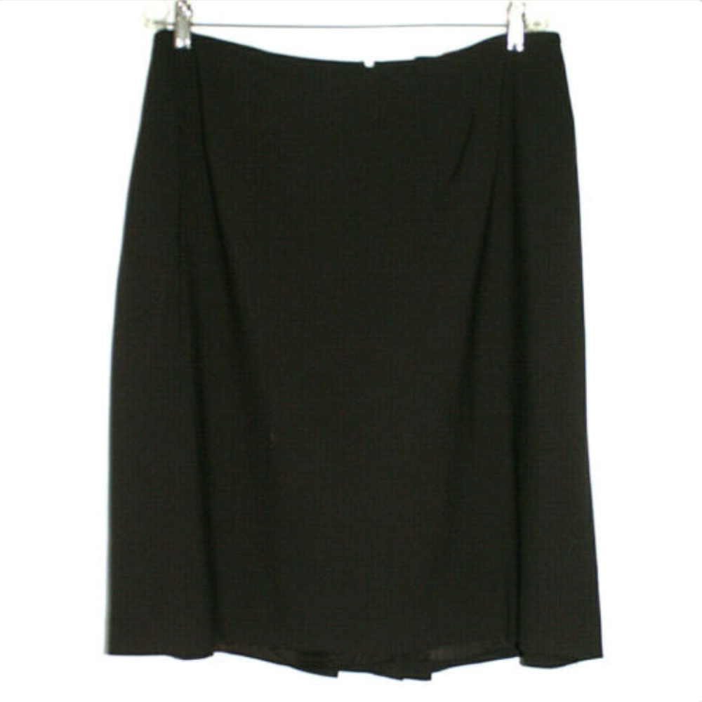 Alex Marie Womens 22W Brown Skirt Wool Blend Lined